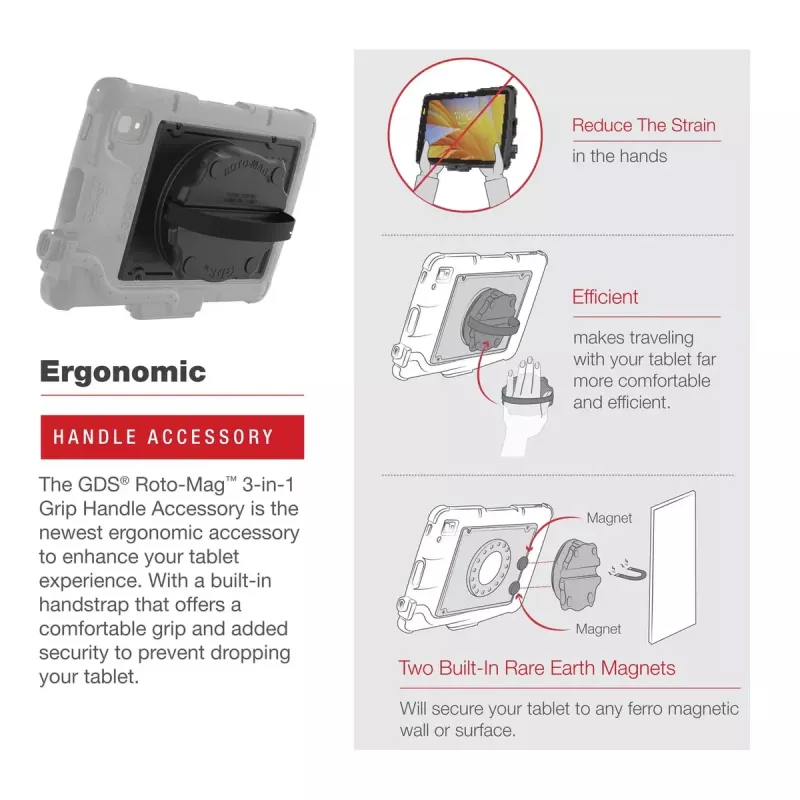 Handle RAM Mounts GDS Roto-Mag must komposiit 8 tolli