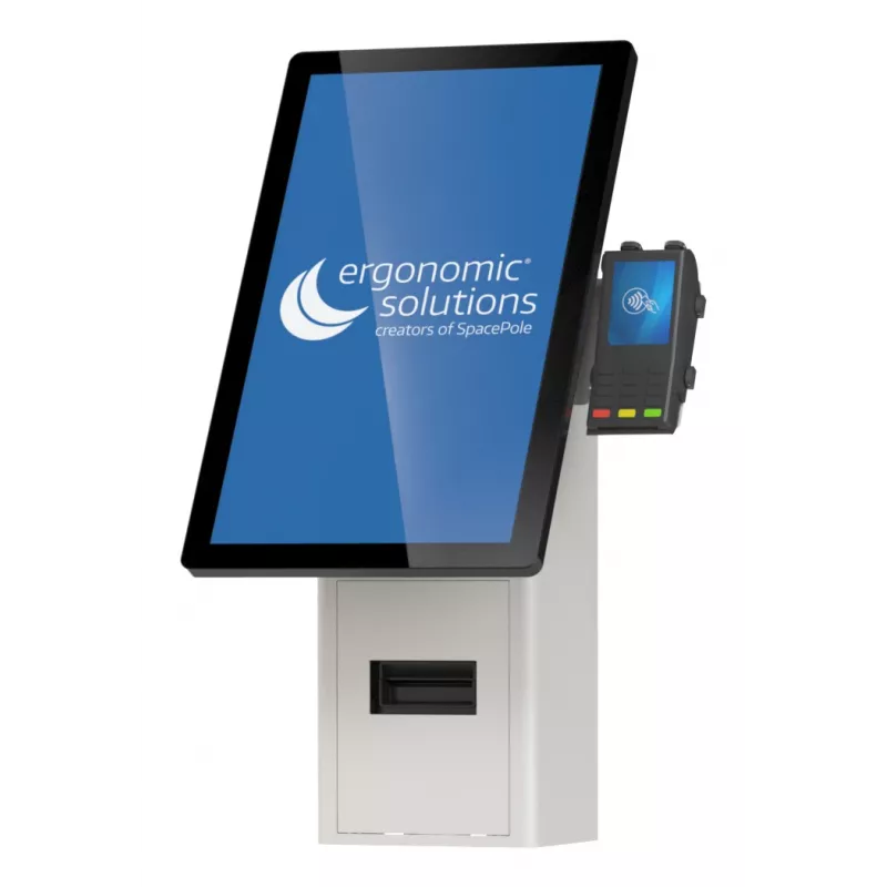 Seinale kinnitatav iseteeninduskioski kinnitus, ergonoomilised lahendused SPK402-02 — seinaklamber iseteenindusterminalidele