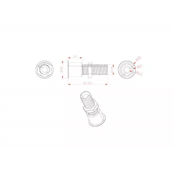 VivoLink VLDG24L-B lauakaabli läbiviik, must, suur, kuni 55 mm