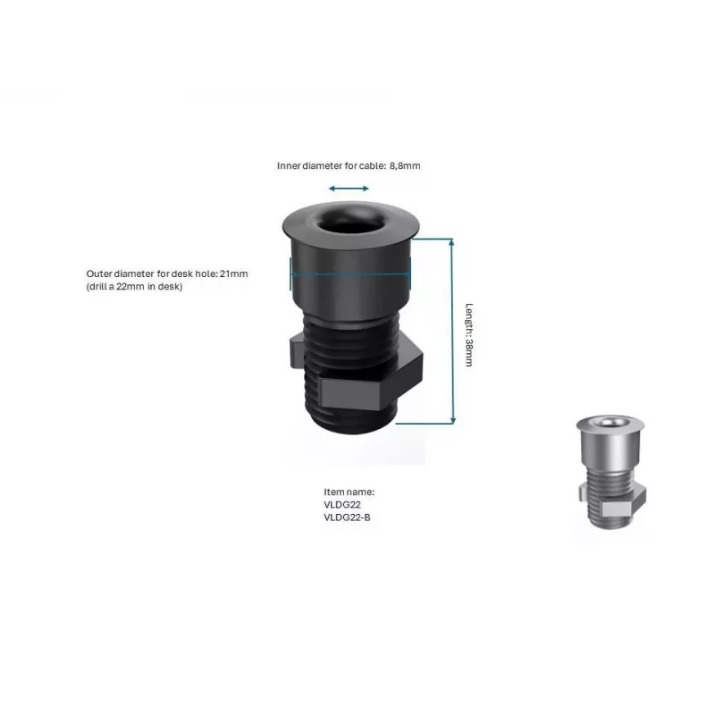 Statiivi tarvik Vivolink VLDG22-B Must 67mm Laius 31mm Sügavus 24mm Kõrgus