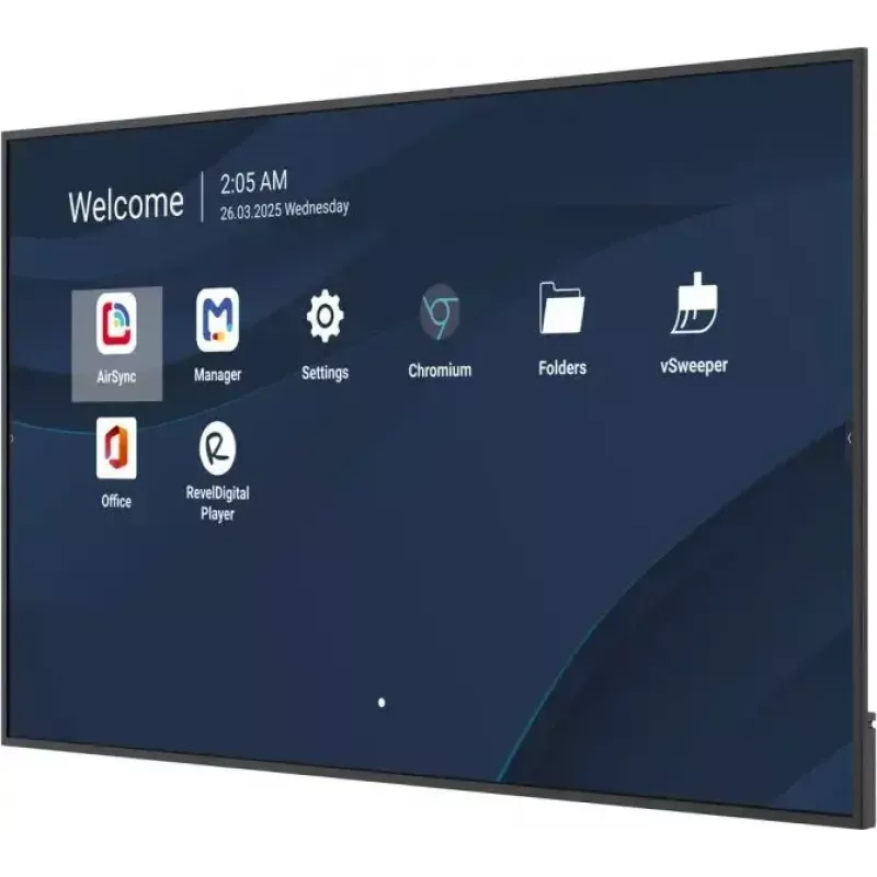 Kommeriaalne 86-tolline 4K LCD-ekraan VIEWSONIC CDE8614-2C, 3840x2160, 500 cd/m², Android 14, Wi‑Fi, 24/7