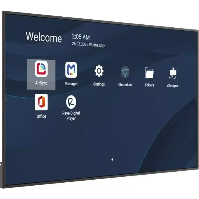 Kommeriaalne 86-tolline 4K LCD-ekraan VIEWSONIC CDE8614-2C, 3840x2160, 500 cd/m², Android 14, Wi‑Fi, 24/7