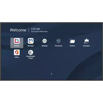 Kommeriaalne 86-tolline 4K LCD-ekraan VIEWSONIC CDE8614-2C, 3840x2160, 500 cd/m², Android 14, Wi‑Fi, 24/7