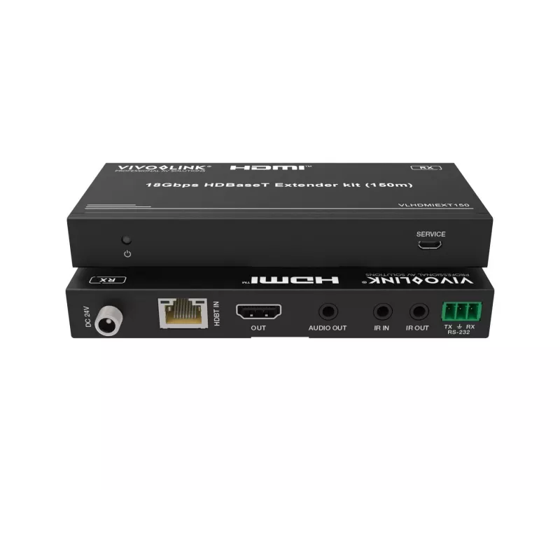 HDBaseT pikenduskomplekt VivoLink VLHDMIEXT150 18Gbps 4K üle ühe Cat-kaabli