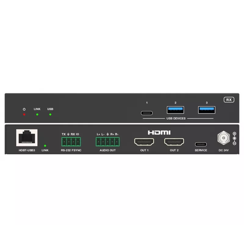 KVM-pikendaja Vivolink VLUSBCEXT2X2 USB 2.0 1920x1200 150m