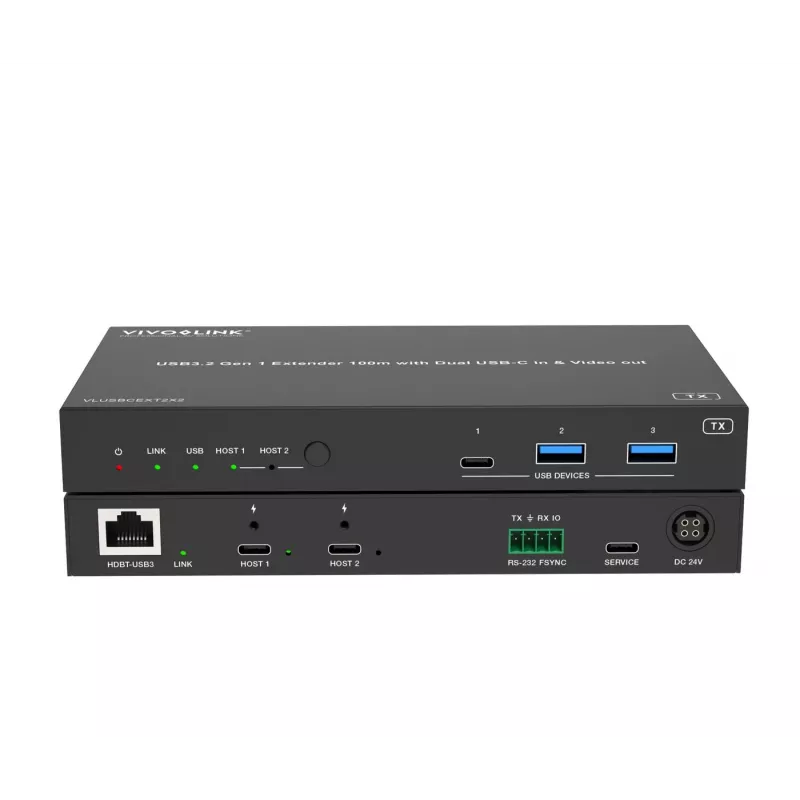 KVM-pikendaja Vivolink VLUSBCEXT2X2 USB 2.0 1920x1200 150m