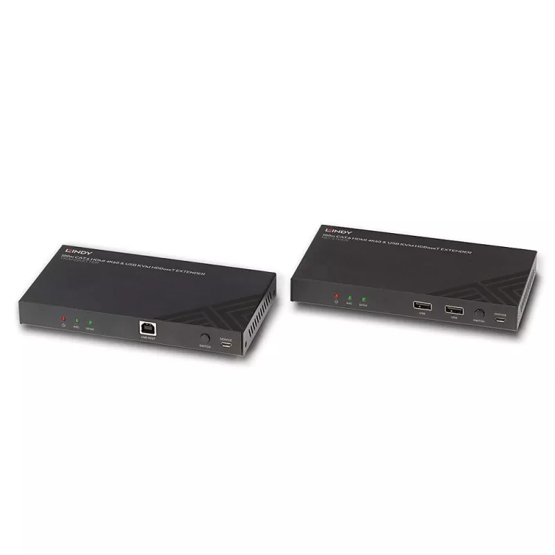 Lindy 100m Cat.6 HDMI 4K60, Audio, IR ja RS-232 HDBaseT KVM-pikendaja