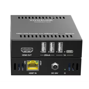 KVM-pikendaja saatja ja vastuvõtja Vivolink VLUSBCEXT151 HDMI USB juhtmega 70 m