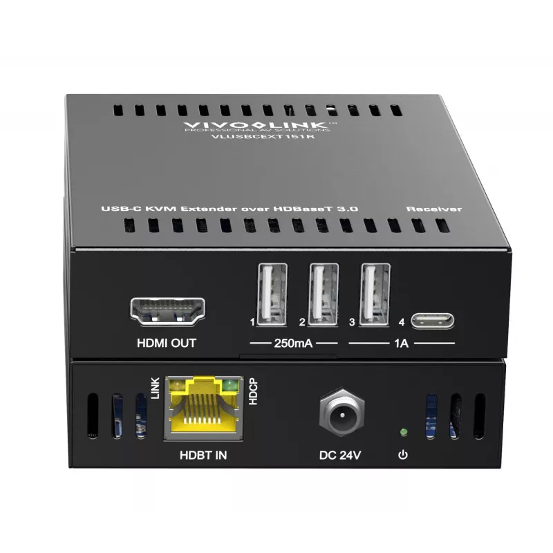 KVM-pikendaja saatja ja vastuvõtja Vivolink VLUSBCEXT151 HDMI USB juhtmega 70 m