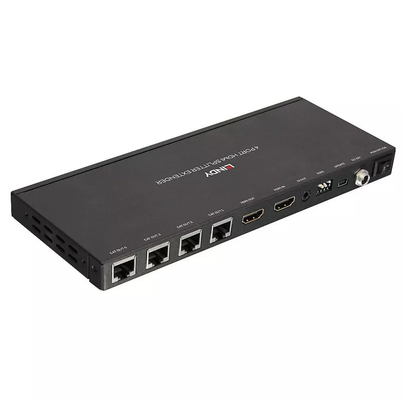Saatja ja vastuvõtja Lindy 70m Cat.6 4 pordiga HDMI 4K30 ja IR jaoturipikendus koos läbiva väljundiga