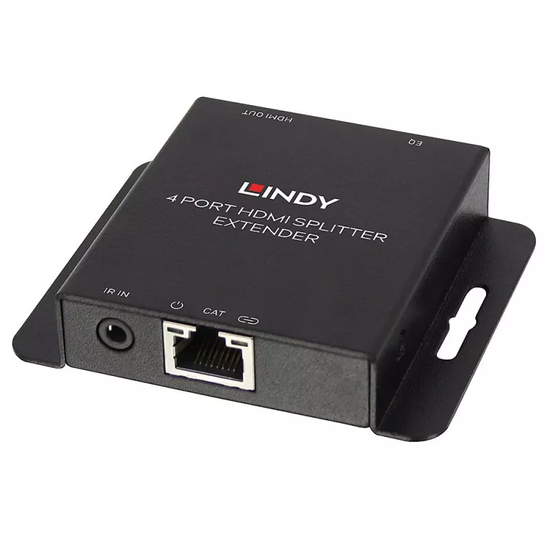 Saatja ja vastuvõtja Lindy 70m Cat.6 4 pordiga HDMI 4K30 ja IR jaoturipikendus koos läbiva väljundiga