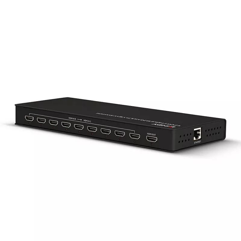Lindy 9-pordiline HDMI 10.2G mitmevaate lüliti must 30 Hz