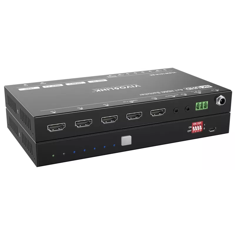 HDMI lüliti VivoLink VLSW141H-8K 4x1 — 8K@60Hz sisendivalija neljale HDMI-allikale