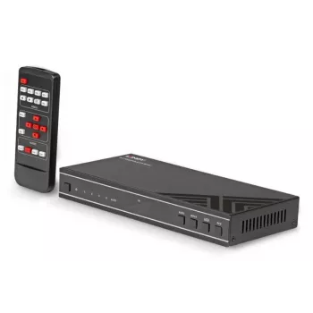 AV-vastuvõtja Lindy 4x1 4K60 HDMI sujuva mitmevaatega lüliti, 3840x2160@60Hz, 12V 2,5A, must