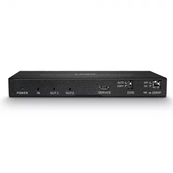 HDMI Splitter Lindy 2 Port HDMI 18G Splitter with Audio and Downscaling