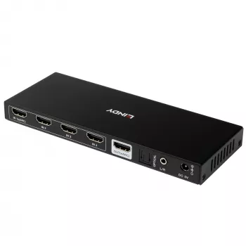 Lindy 4-pordiline HDMI 8K60 lüliti eARC-iga HDMI USB A USB C