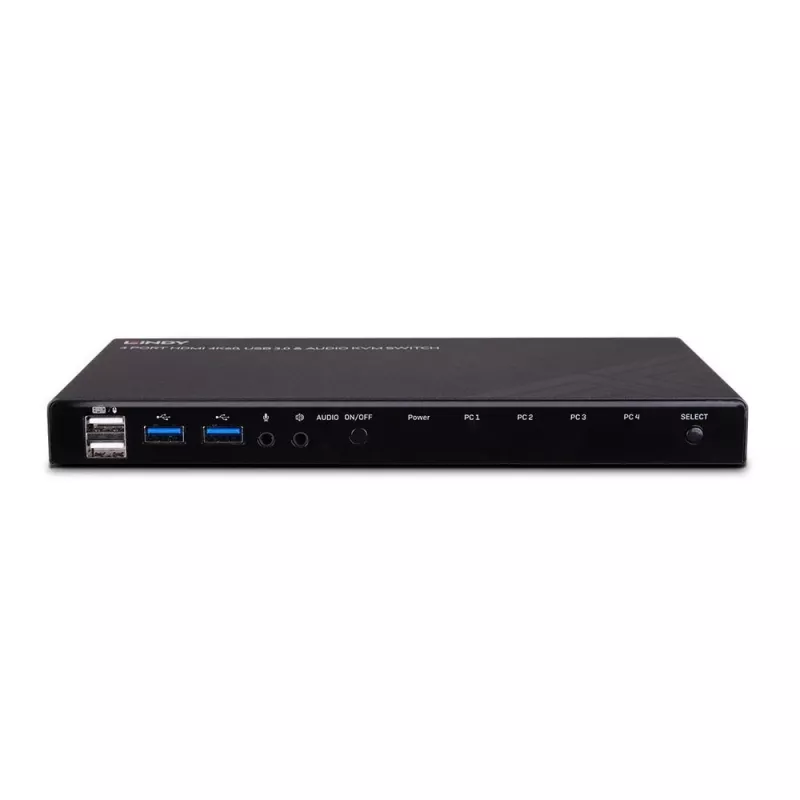 Lindy 4-pordiline HDMI 4K60, USB 3.0 ja heli KVM-lüliti