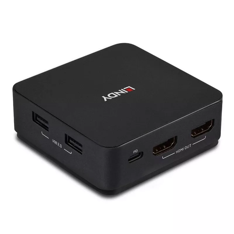 Lindy 2-pordiline Type C, kahe HDMI 4K60 KVM-lüliti