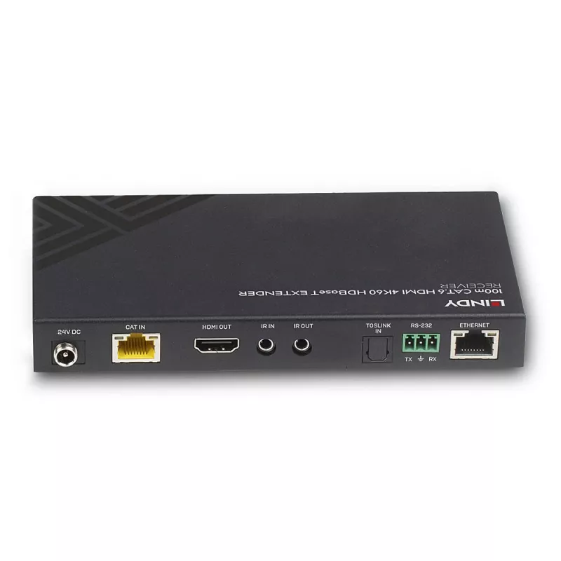 AV-vastuvõtja Lindy 100m Cat.6 HDMI 4K60 Audio IR RS-232 HDBaseT