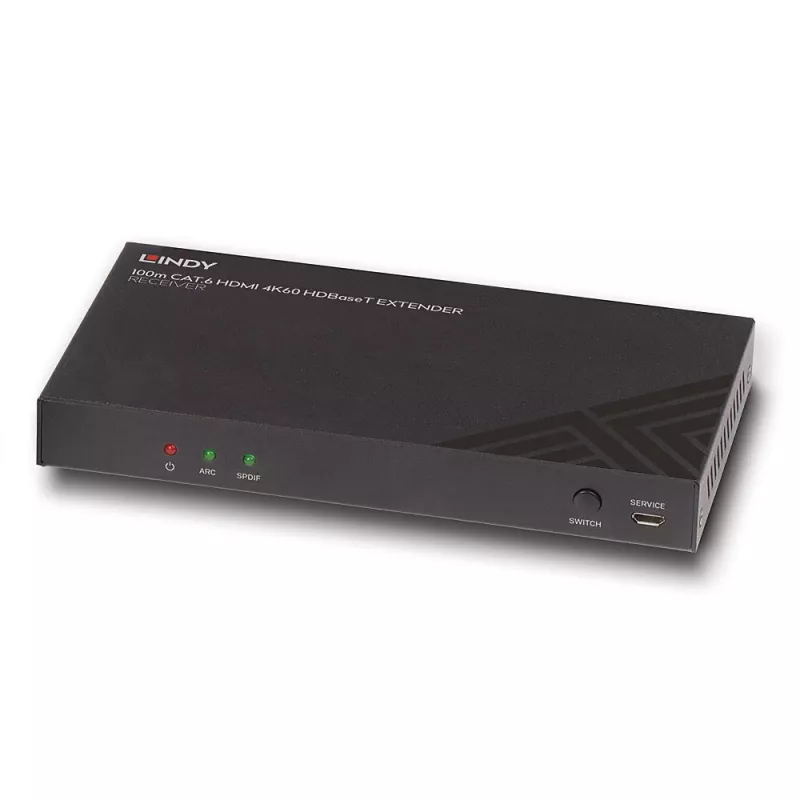 AV-vastuvõtja Lindy 100m Cat.6 HDMI 4K60 Audio IR RS-232 HDBaseT