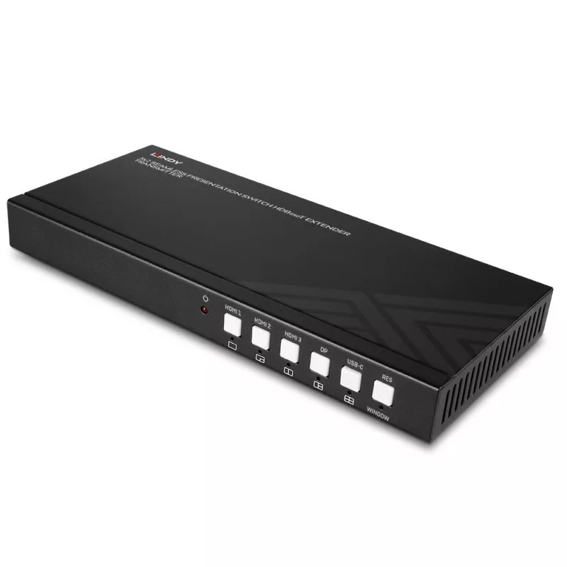 AV-saatja Lindy 5 pordiga sujuva esitluse kommutaator HDBaseT pikendaja 3840 x 2160 pikslit