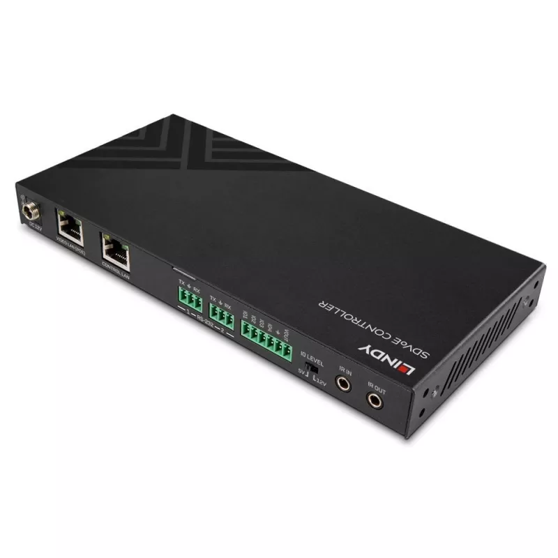 AV repiiter Lindy SDVoE kontroller 3840 x 2160 pikslit Cat6 Juhtmega Micro-USB