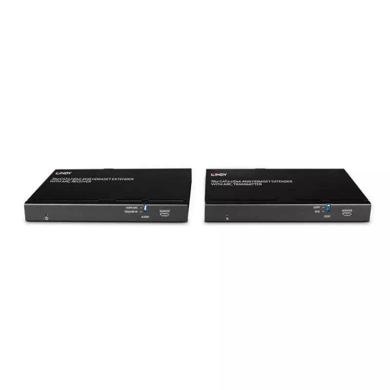 Lindy 70m Cat.6 HDMI 4K60, Audio, IR ja RS-232 HDBaseT pikendaja ARC-ga