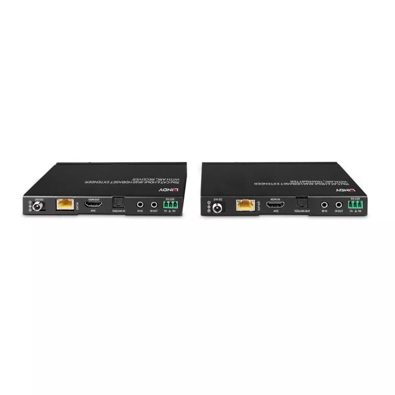 Lindy 70m Cat.6 HDMI 4K60, Audio, IR ja RS-232 HDBaseT pikendaja ARC-ga