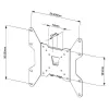 Vivolink VLMW1337 TV-kinnitus/statiiv 94 cm (37 tolli) Must