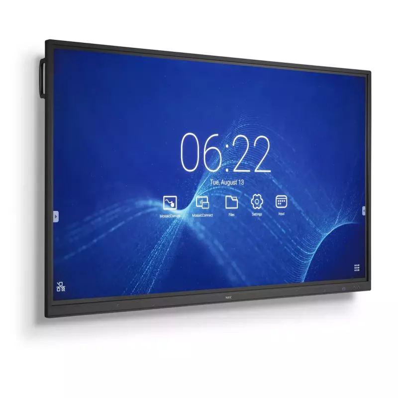 NEC CB751Q Interaktiivne lamepaneel 190,5 cm (75 tolli) LED 350 cd/m² 4K Ultra HD Must Puuteekraan 12/7