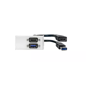 Vivolink WI221295 pistikupesa HDMI + USB A valge 2 moodulit USB 3.2
