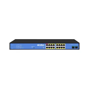 ERNITEC haldamata PoE lüliti ELECTRA-U16-1GB 16 porti, 1 GbE ühendus, 285W toiteeelarve