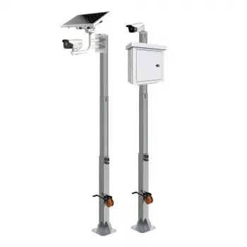 Post OMEGA RCCTV011 — välisvalvekaamera post, kõrgus 6000 mm, kandevõime 30 kg, must metall