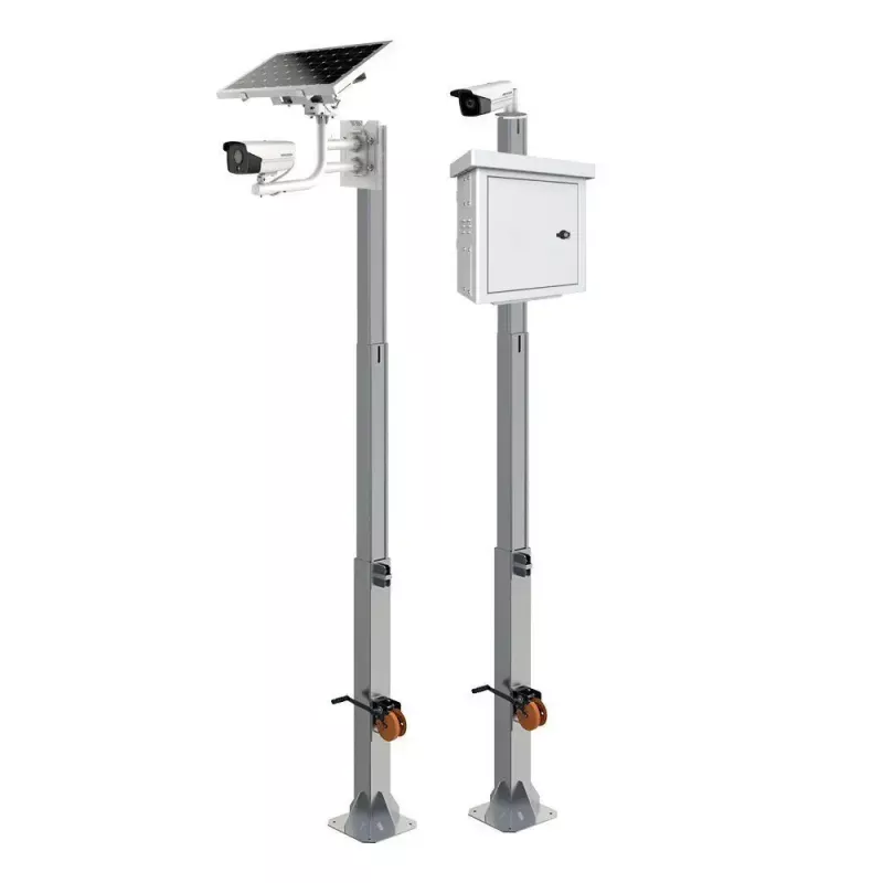 Post OMEGA RCCTV011 — välisvalvekaamera post, kõrgus 6000 mm, kandevõime 30 kg, must metall