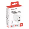 Verbatim Essentials GaN laadija 65W EL-pistik Valge, siseruumides, AC, 20 V, valge