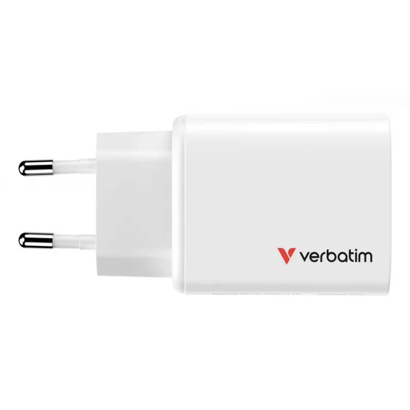 Verbatim Essentials GaN laadija 65W EL-pistik Valge, siseruumides, AC, 20 V, valge