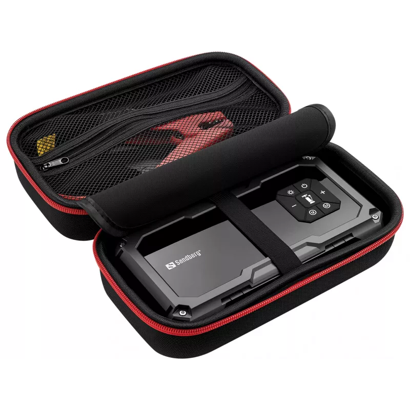 Kaasaskantav käivitusseade ja rehvipump SANDBERG Sandberg Car Jumpstarter TirePump 10000 — 800 A käivitusvool, 2 A väljund, 5 V USB