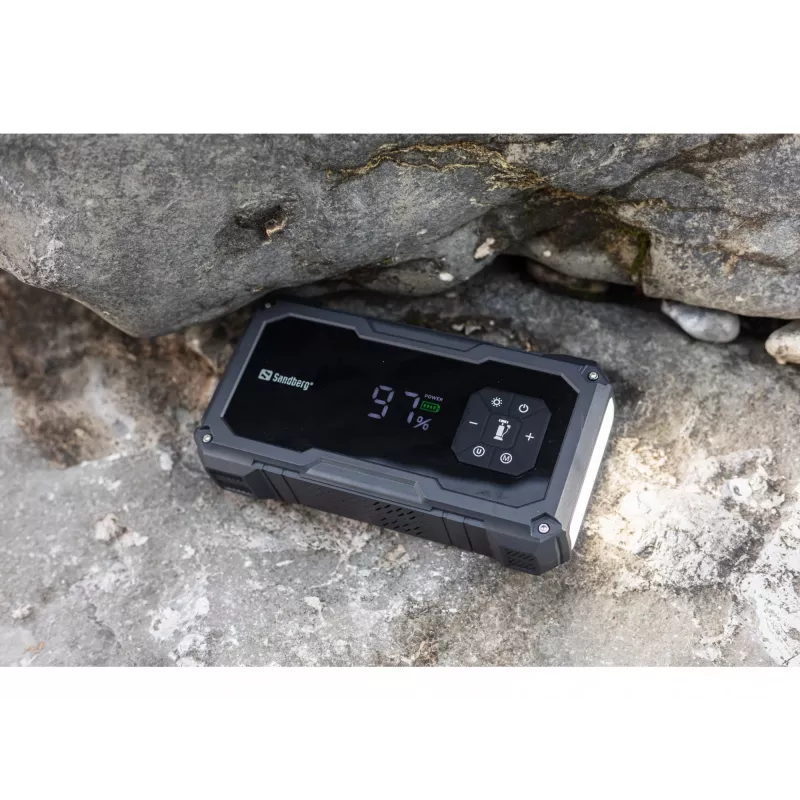 Kaasaskantav käivitusseade ja rehvipump SANDBERG Sandberg Car Jumpstarter TirePump 10000 — 800 A käivitusvool, 2 A väljund, 5 V USB