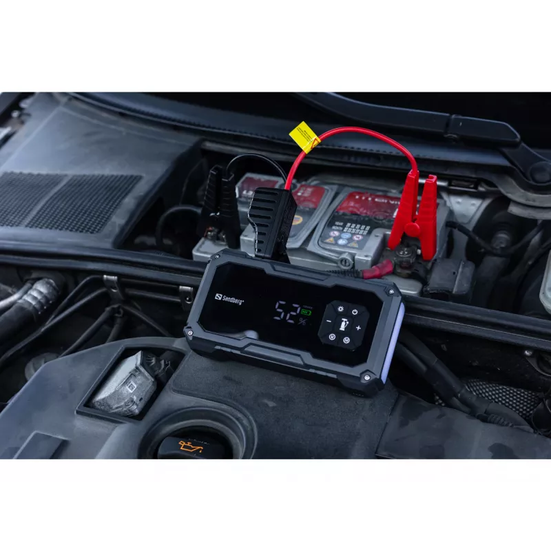 Kaasaskantav käivitusseade ja rehvipump SANDBERG Sandberg Car Jumpstarter TirePump 10000 — 800 A käivitusvool, 2 A väljund, 5 V USB