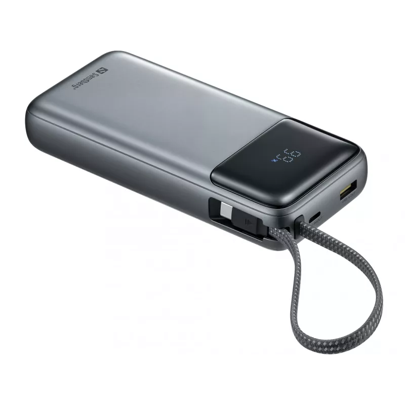 Akupank SANDBERG All-in1 Powerbank 20000 PD 67W — 20000 mAh LiPo, 1×USB-A, 1×USB-C, 15W väljund, must/hall