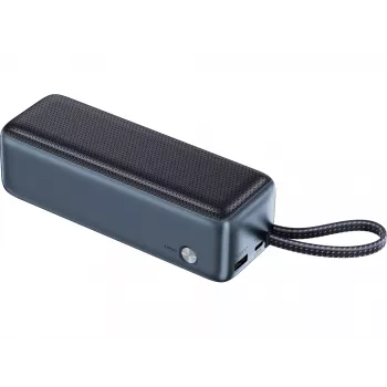 Akupank SANDBERG All-in1 Powerbank 27000 PD 240W — 27000 mAh LiPo, 240 W väljund, 1× USB-A, 1× USB-C, 3,6 V — must/hall