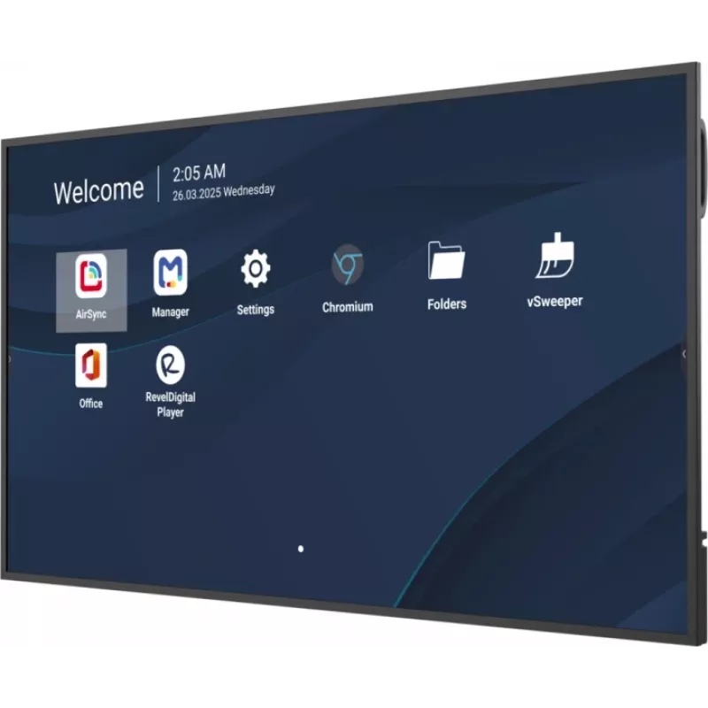 Professionaalne 65-tolline 4K äriekraan VIEWSONIC CDE6531-1C, 3840×2160, 500 cd/m², Android 14, 24/7, VESA