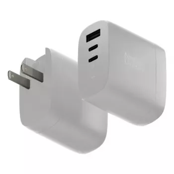 Fast GaN laadija Native Union Fast Gan Charger Pd 67W valge rahvusvaheline 2C1A USB‑C 2 porti 67W AC 100–240V kaitse ülevoolu ülepinge ülekuumenemise eest