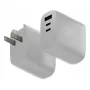Fast GaN laadija Native Union Fast Gan Charger Pd 67W valge rahvusvaheline 2C1A USB‑C 2 porti 67W AC 100–240V kaitse ülevoolu ülepinge ülekuumenemise eest
