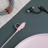USB 2.0 andmekaabel Native Union BELT-ULC-ZEB-NP 2 m USB A to USB‑C / Micro‑USB B / Lightning Must Valge