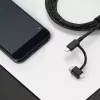 USB 2.0 andmekaabel Native Union BELT-ULC-ZEB-NP 2 m USB A to USB‑C / Micro‑USB B / Lightning Must Valge