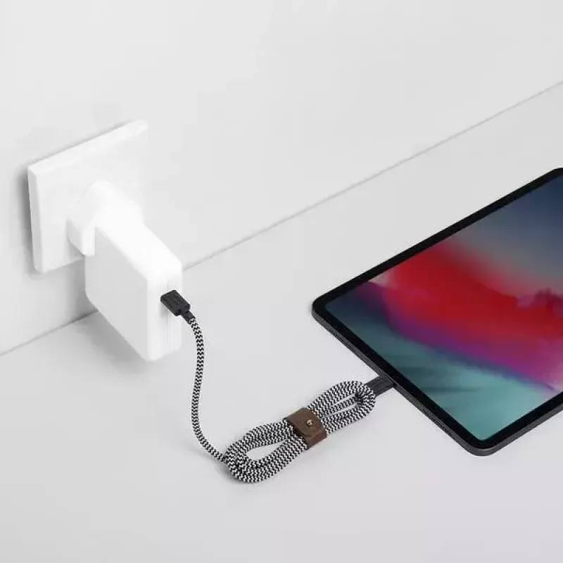USB-C kaabel Native Union BELT-C-ZEB-2-NP 1,2 m USB-C USB-C-le must/valge