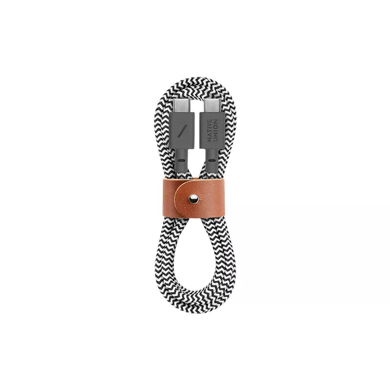 USB-C kaabel Native Union BELT-C-ZEB-2-NP 1,2 m USB-C USB-C-le must/valge
