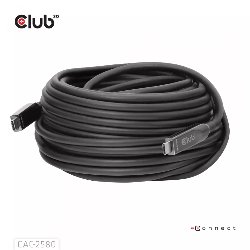 CLUB3D 15M Full-Feature USB-C® kaabel / 49,21 jalga 8K60Hz 10Gbps 60W
