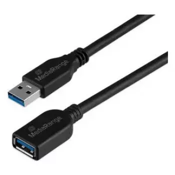 USB-A – USB-A kaabel MediaRange MRCS241 USB 3.2 Gen 1 (5 Gbit/s) 5 m Must
